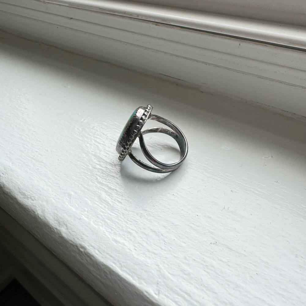Turquoise Silver Ring - image 4